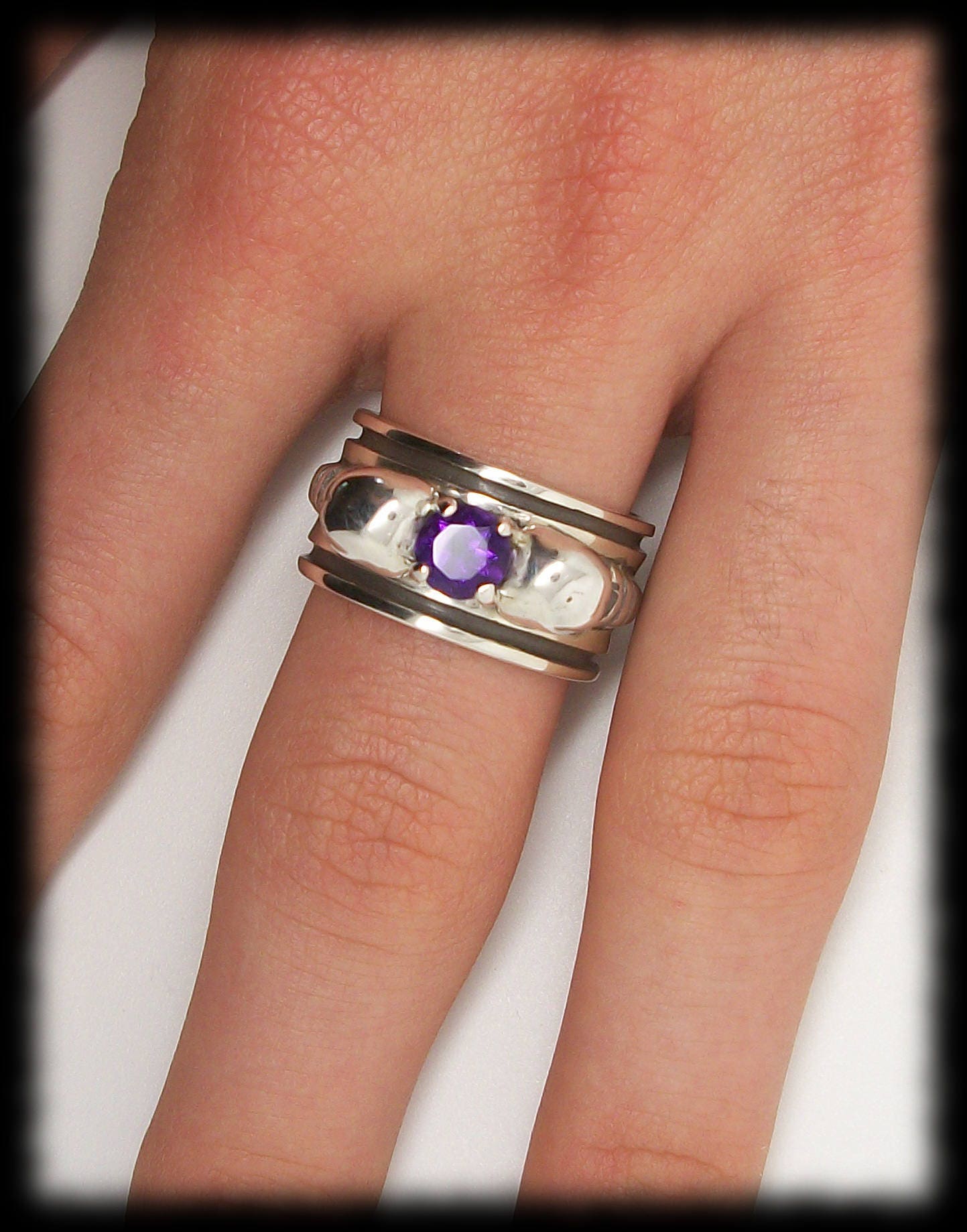 Skull engagement ring - Sterling Silver Gothic Skull Engagement Ring with Amethyst Dark Eternal Love Ring - Inspired by Lovers Of Valdaro