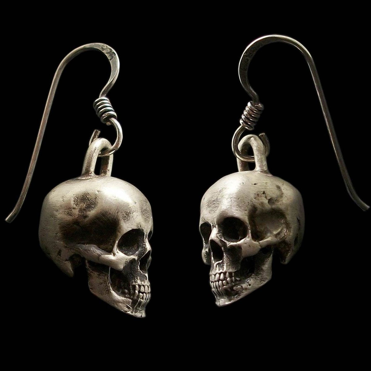 Skull Stud Earrings, Sterling Silver, Skull Lovers Earrings, Gothic Earrings, Gift for Family cheapest and Friends, Handmade Jewelry