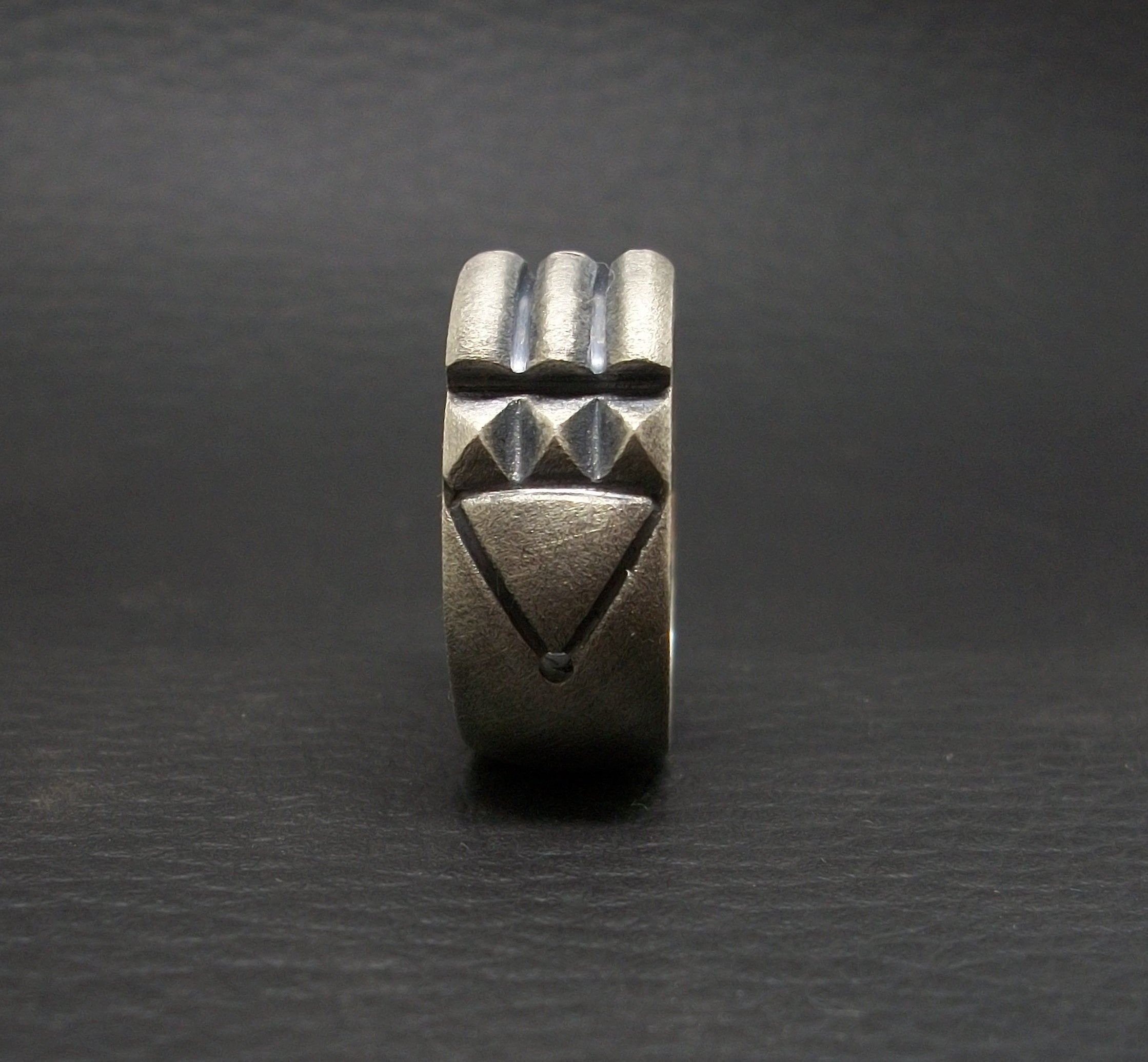 Atlantis Ring, Sterling Silver Atlantis Ring, Textured blackened finish, Silver Unisex Ring, All Sizes, Silveralexa