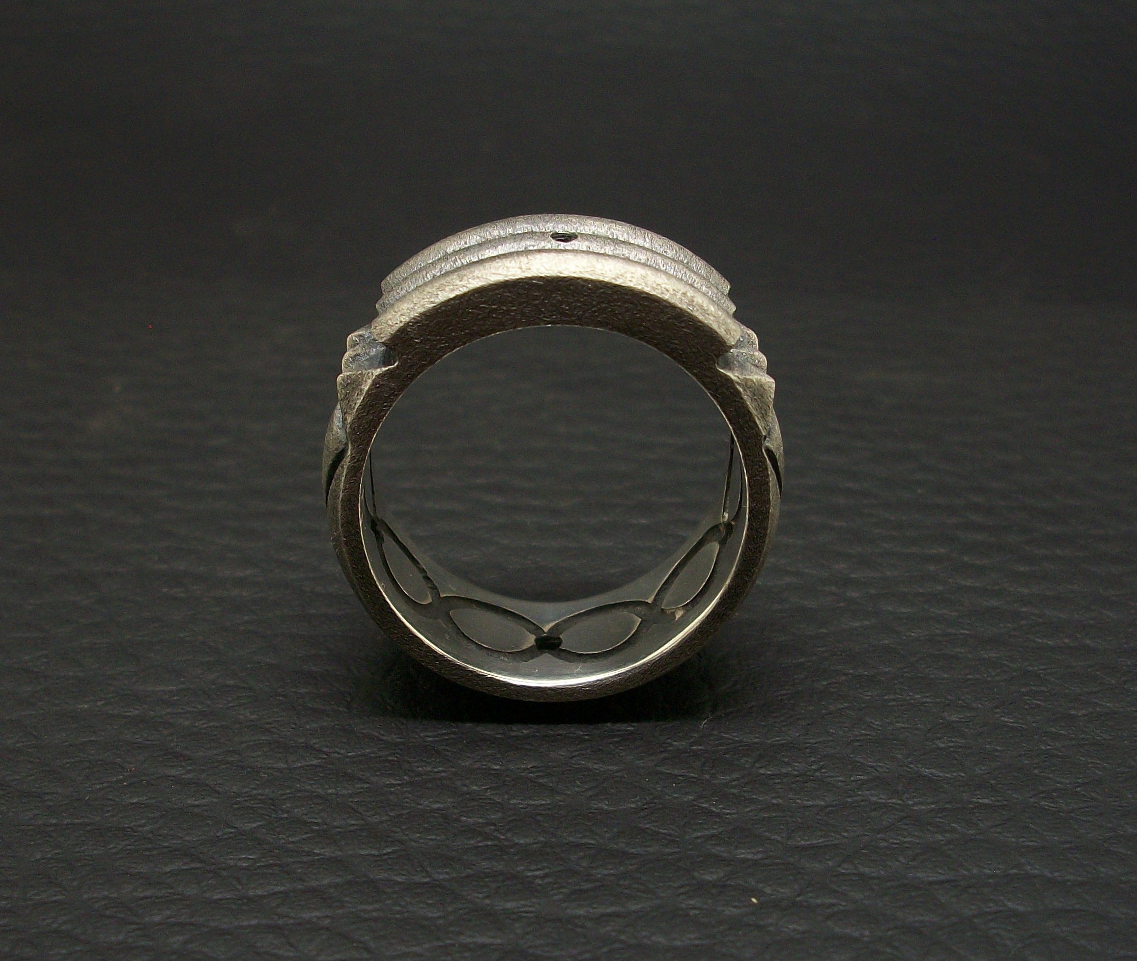 Atlantis Ring, Sterling Silver Atlantis Ring, Textured blackened finish, Silver Unisex Ring, All Sizes, Silveralexa