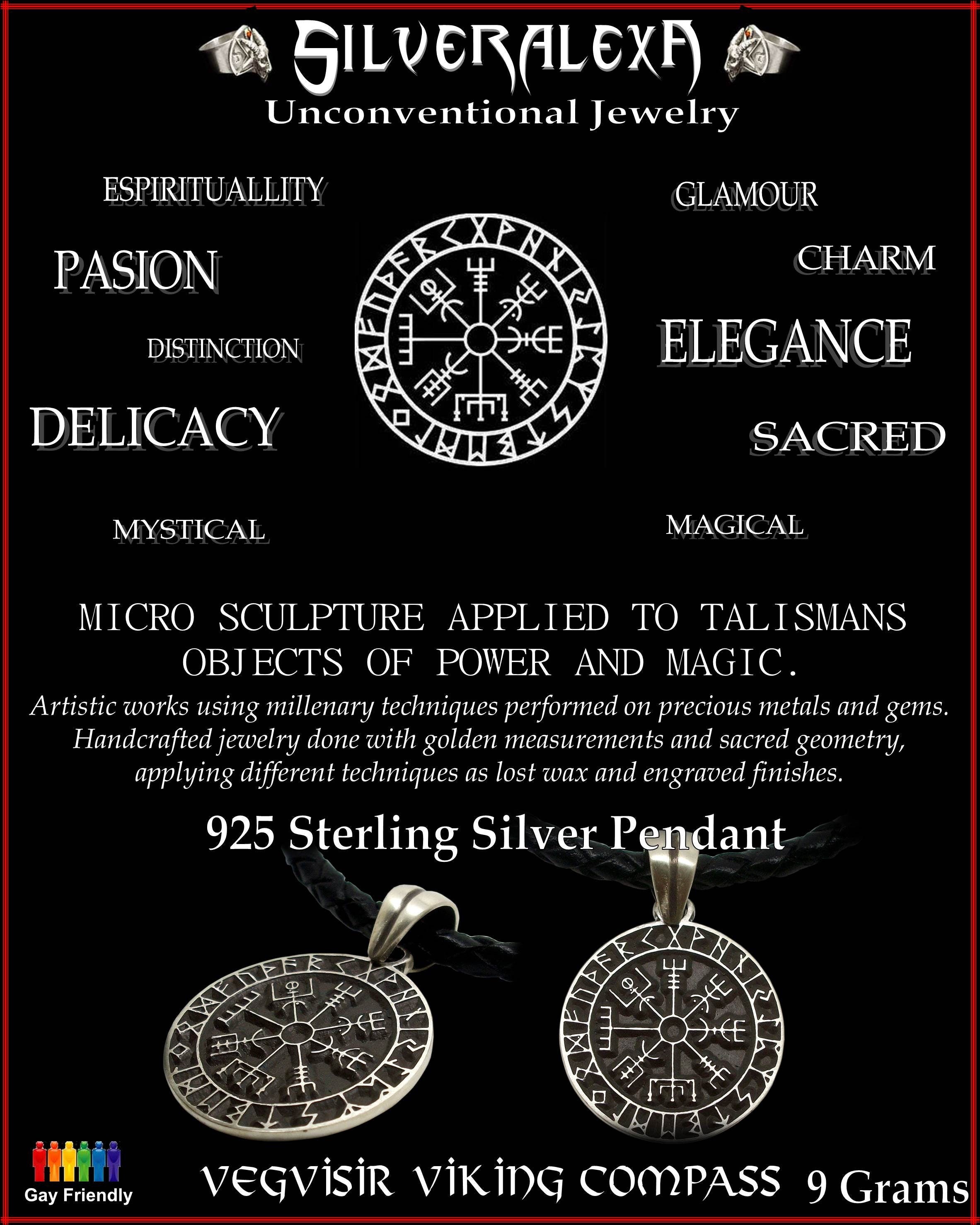 Vegvisir Pendant - Sterling Silver Icelandic Runic Viking Pendant
