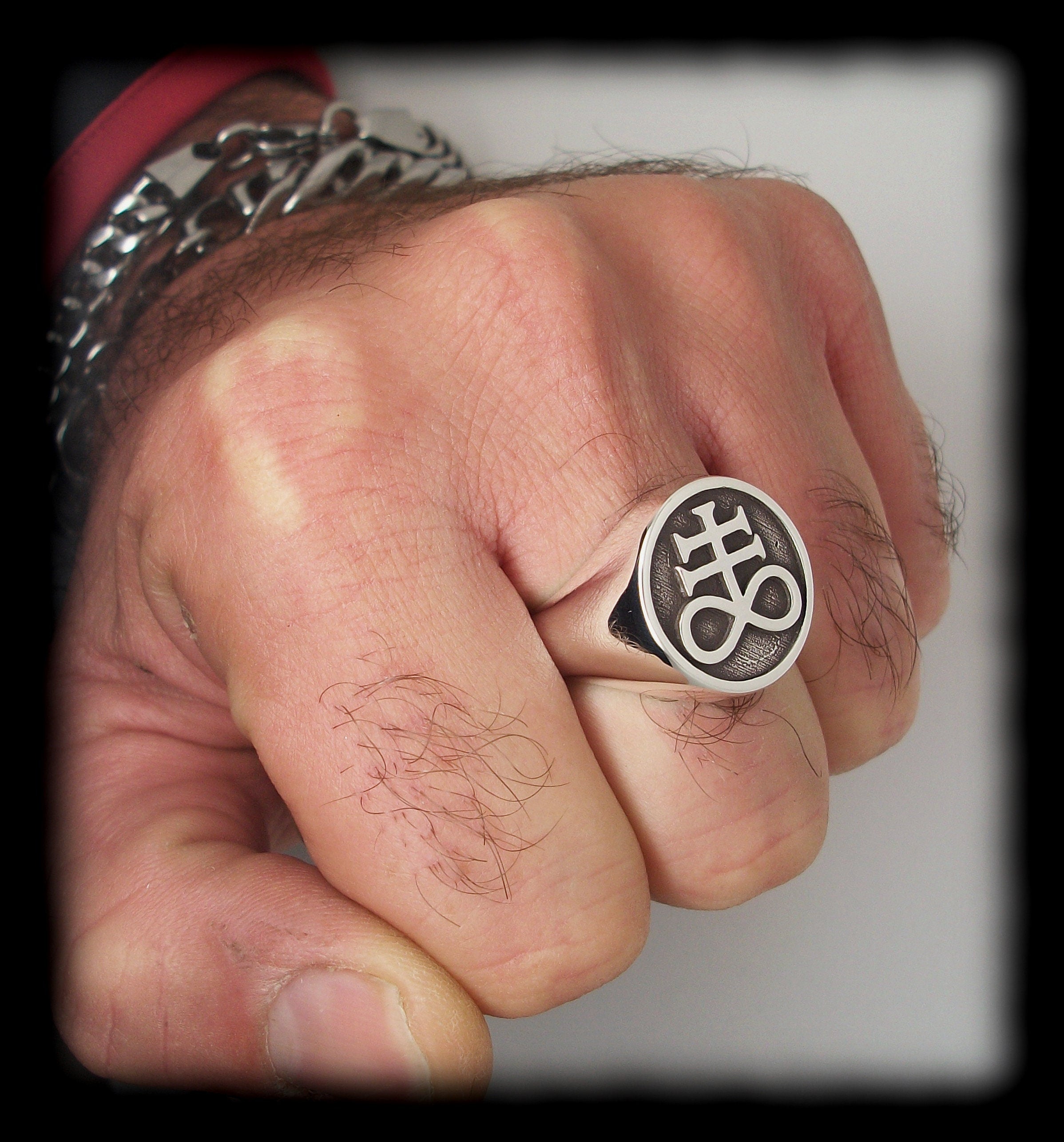 Brimstone ring - Sterling Silver Brimstone Ring - ALL SIZES - Leviathan Cross