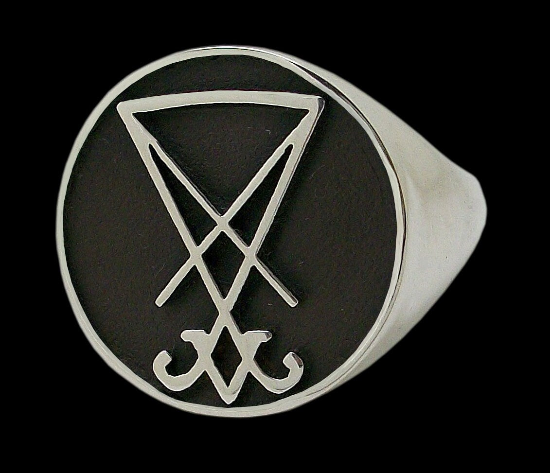 Sigil Of Lucifer - Sterling Silver Lucifer Symbol Ring - ALL SIZES