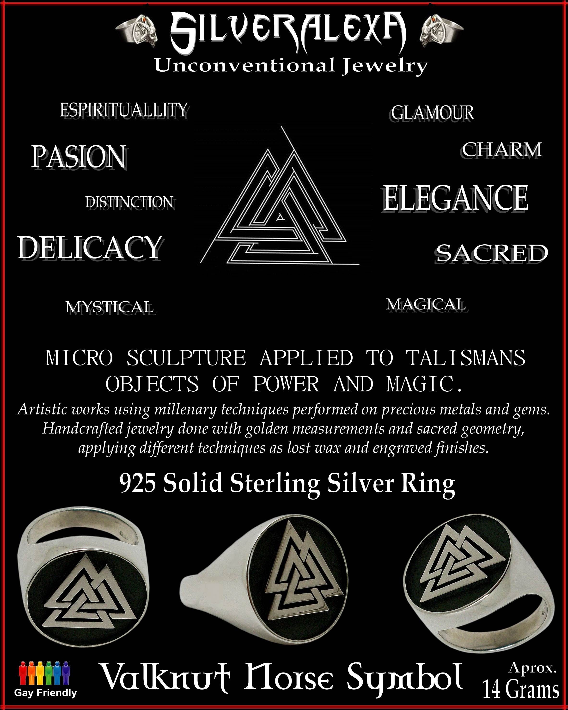 Valknut ring - Sterling Silver Viking Ring - ALL SIZES