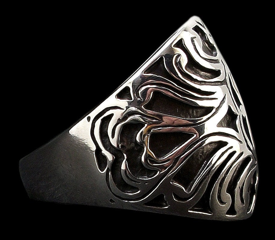 Carved ring - Sterling Silver Flourishes Carved Ring -  ALL SIZES