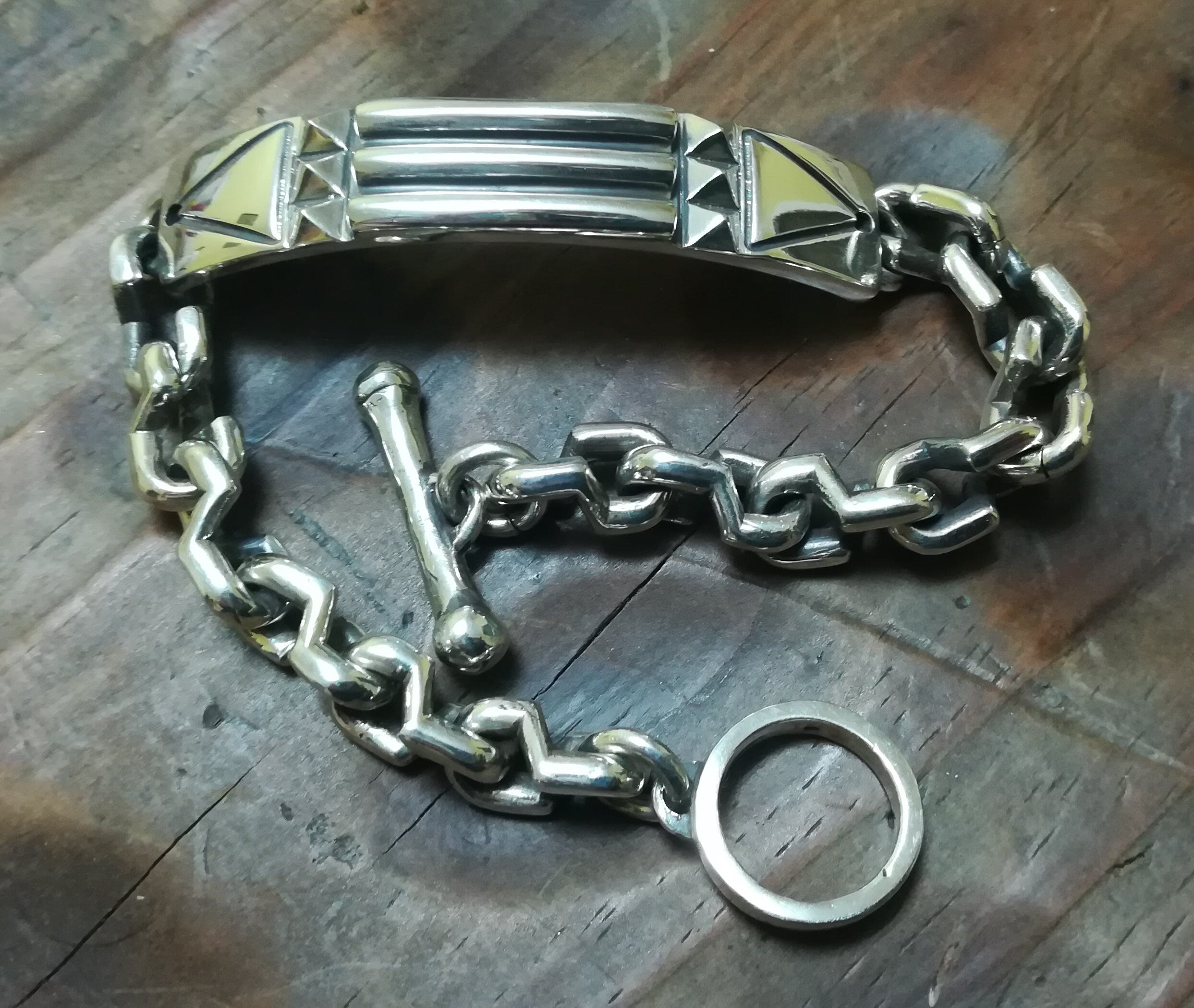 Atlantis Bracelet - Sterling Silver chain bracelet. Toggle closure.