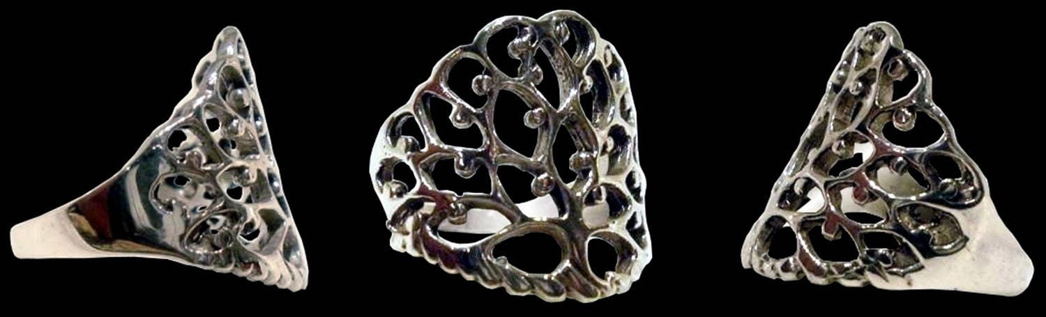 Tree of life ring - Sterling Silver Tree of life ring - powerful wisdom protection charm