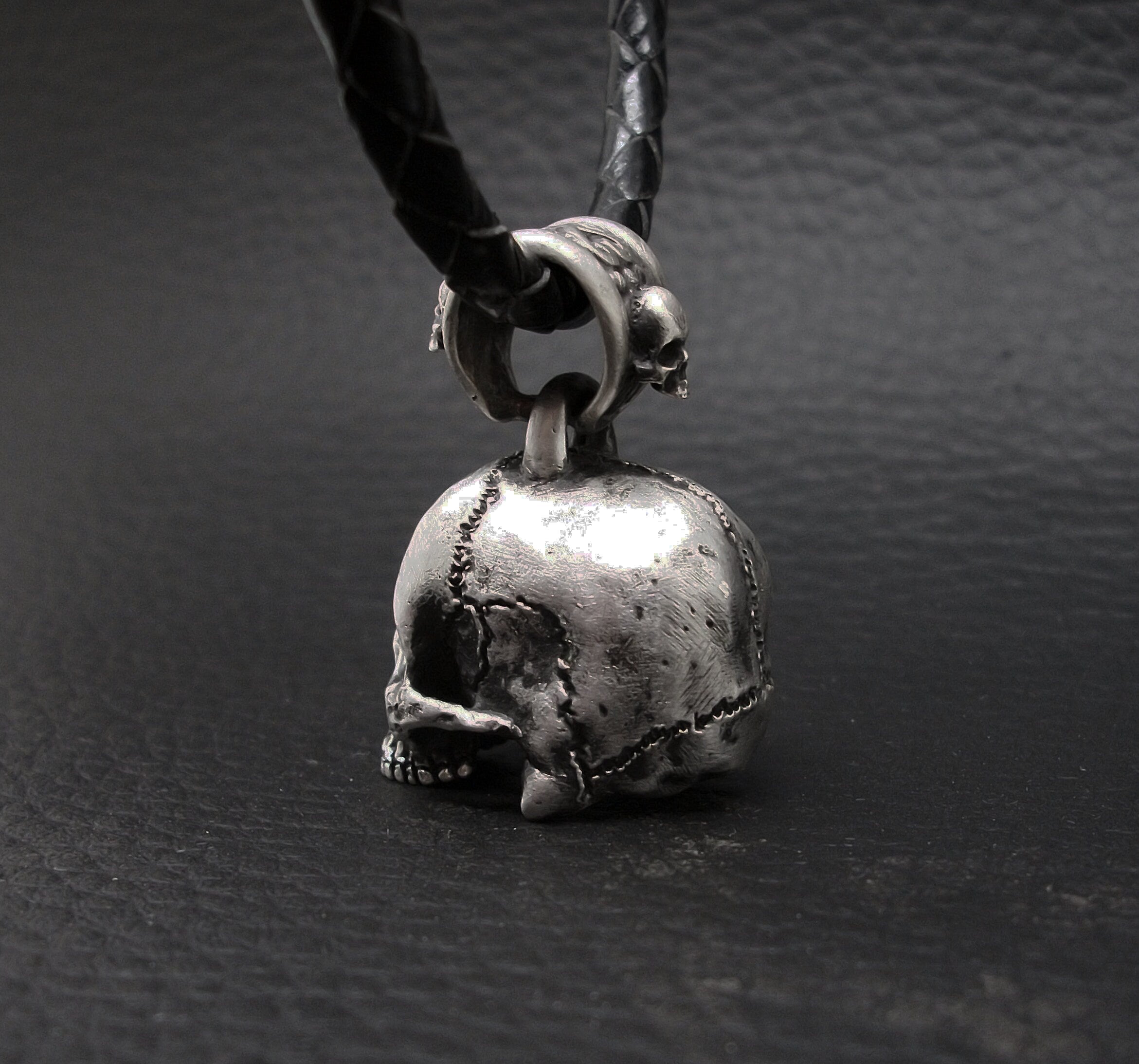 Skull pendant - Sterling Silver Heavy skull Pendant - 40 grams Designed from real human skull