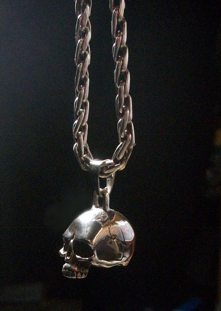 Skull pendant - Sterling Silver Keith Richards Skull Pendant - (Same as Ring) 17 grams