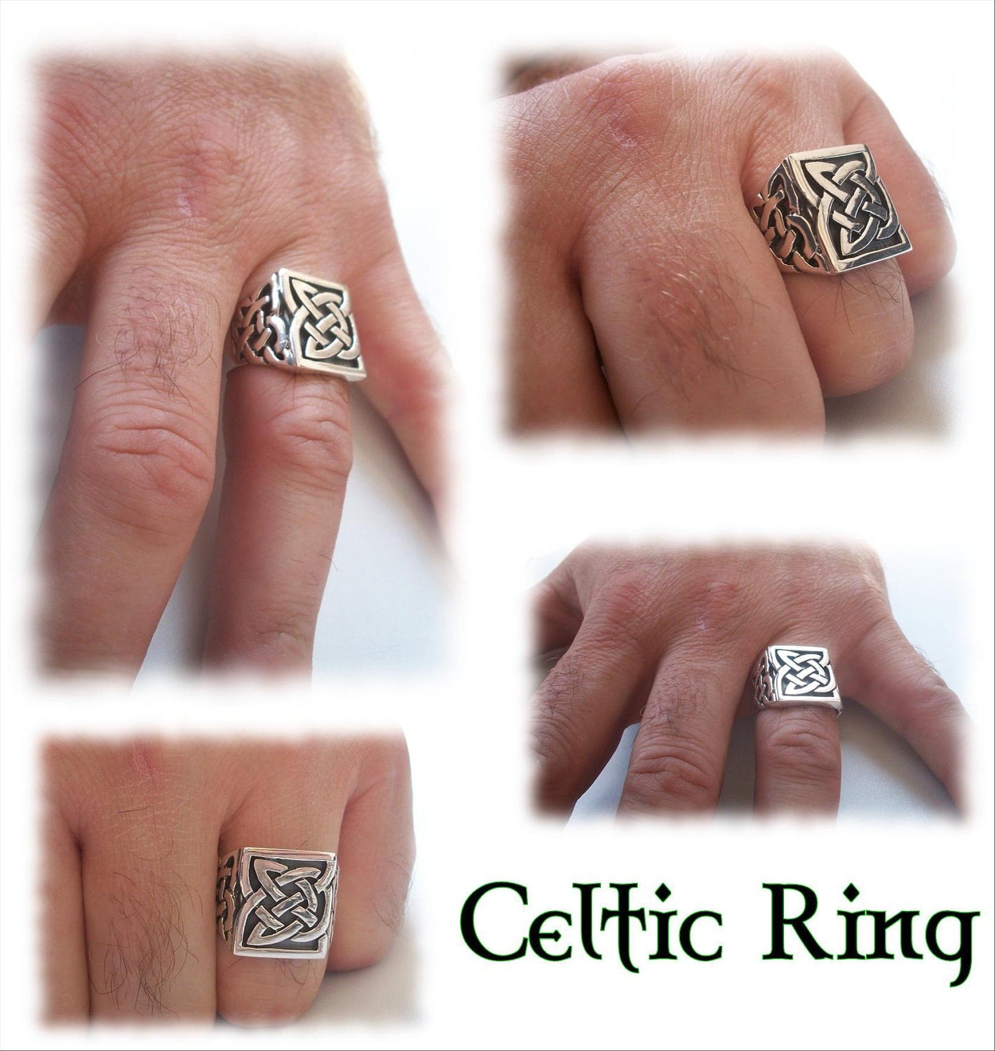 Celtic ring - Sterling Silver Celtic Knot ring - All sizes -
