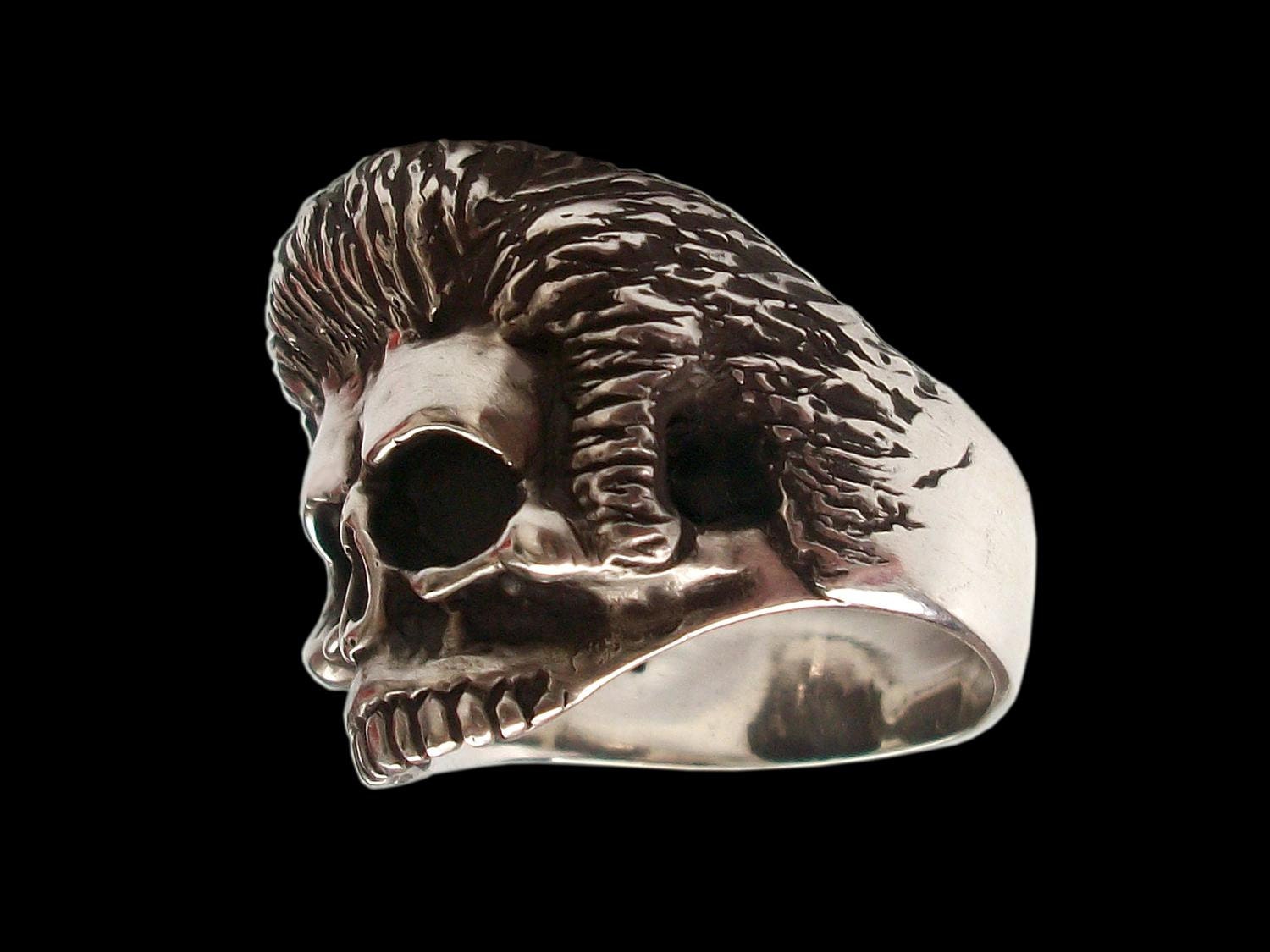 Skull ring - Sterling Silver Elvis Presley Skull Ring - ALL SIZES