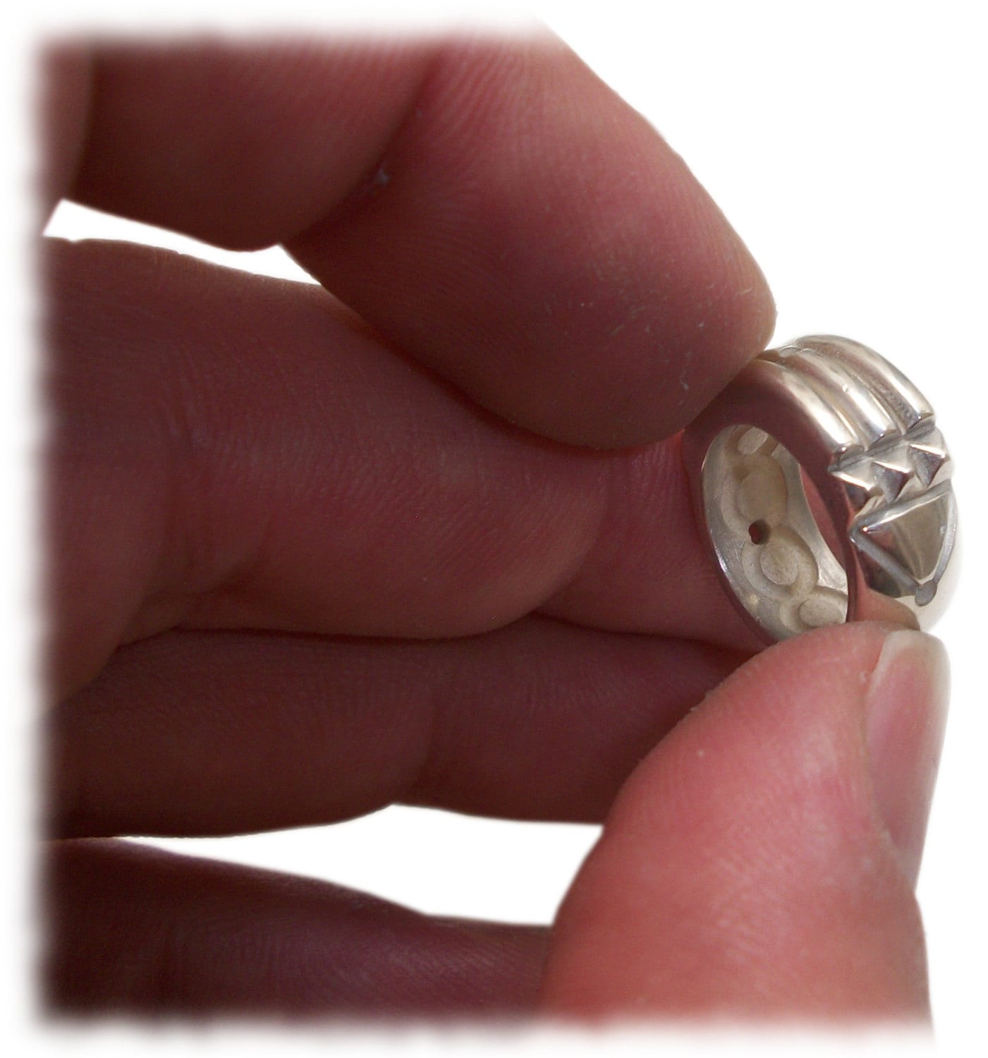 Atlantis ring - Sterling Silver MINI Atlantis Ring Bead - Size 2 to 3,25 - Amulet for kids