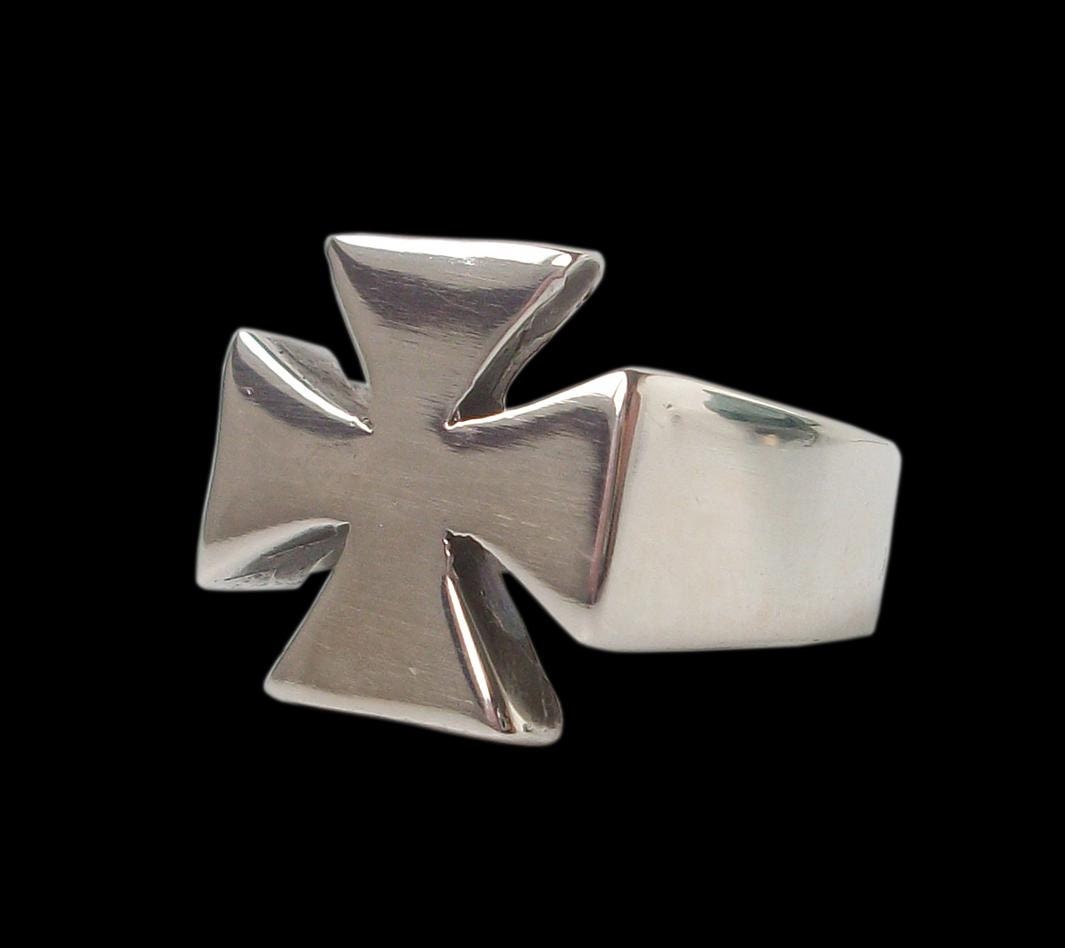 Iron cross ring - Sterling Silver Iron Cross Ring -  ALL SIZES