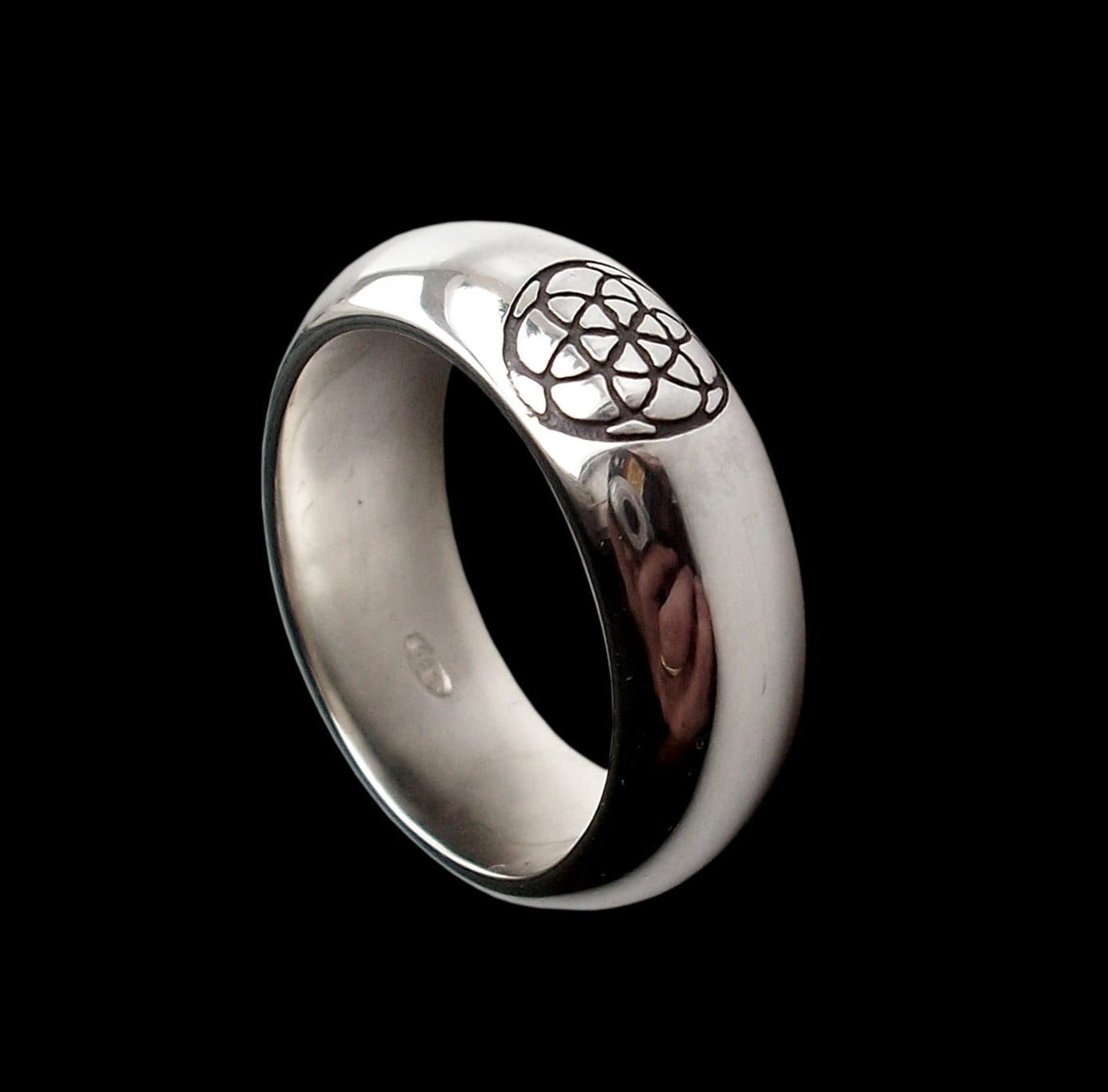 Seed of life ring - Sterling Silver Seed of Life ring  - All sizes - Creation Symbol